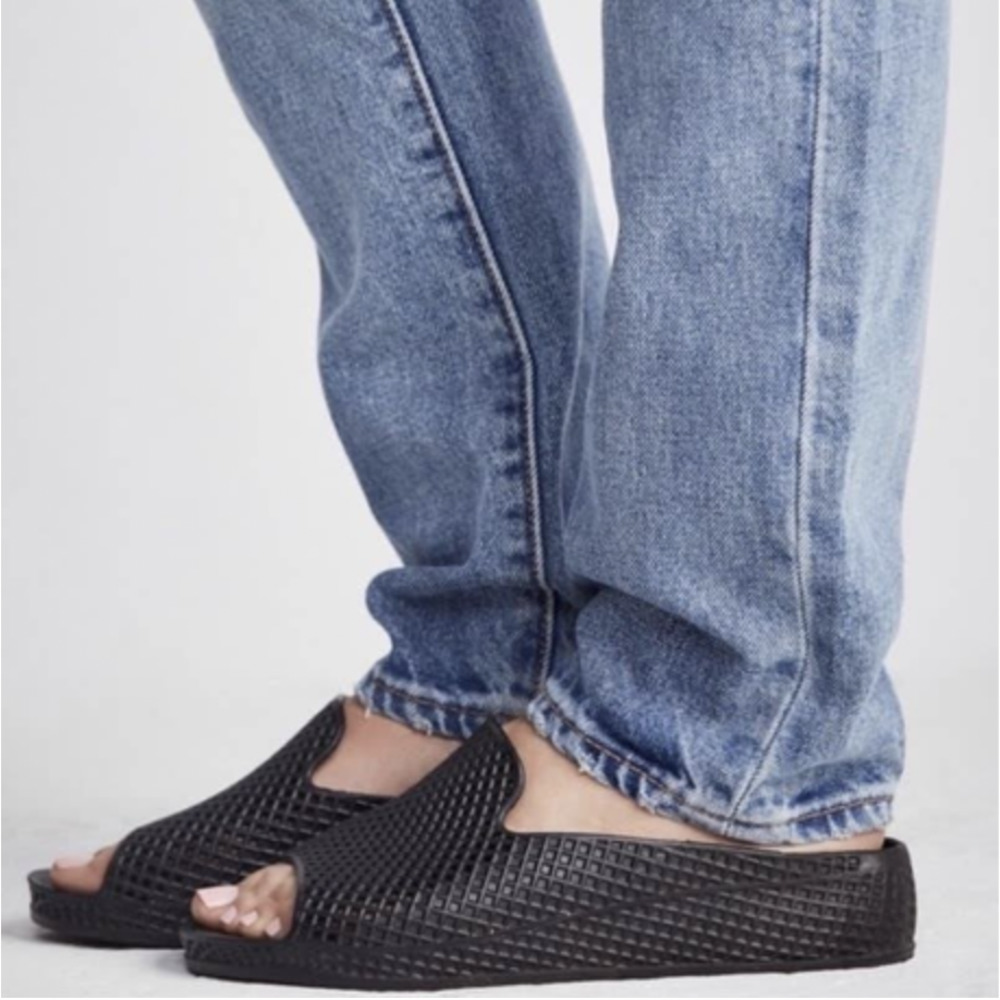 Jeffrey Campbell Havana Last Fling 2 Black Slide Platform Sandal